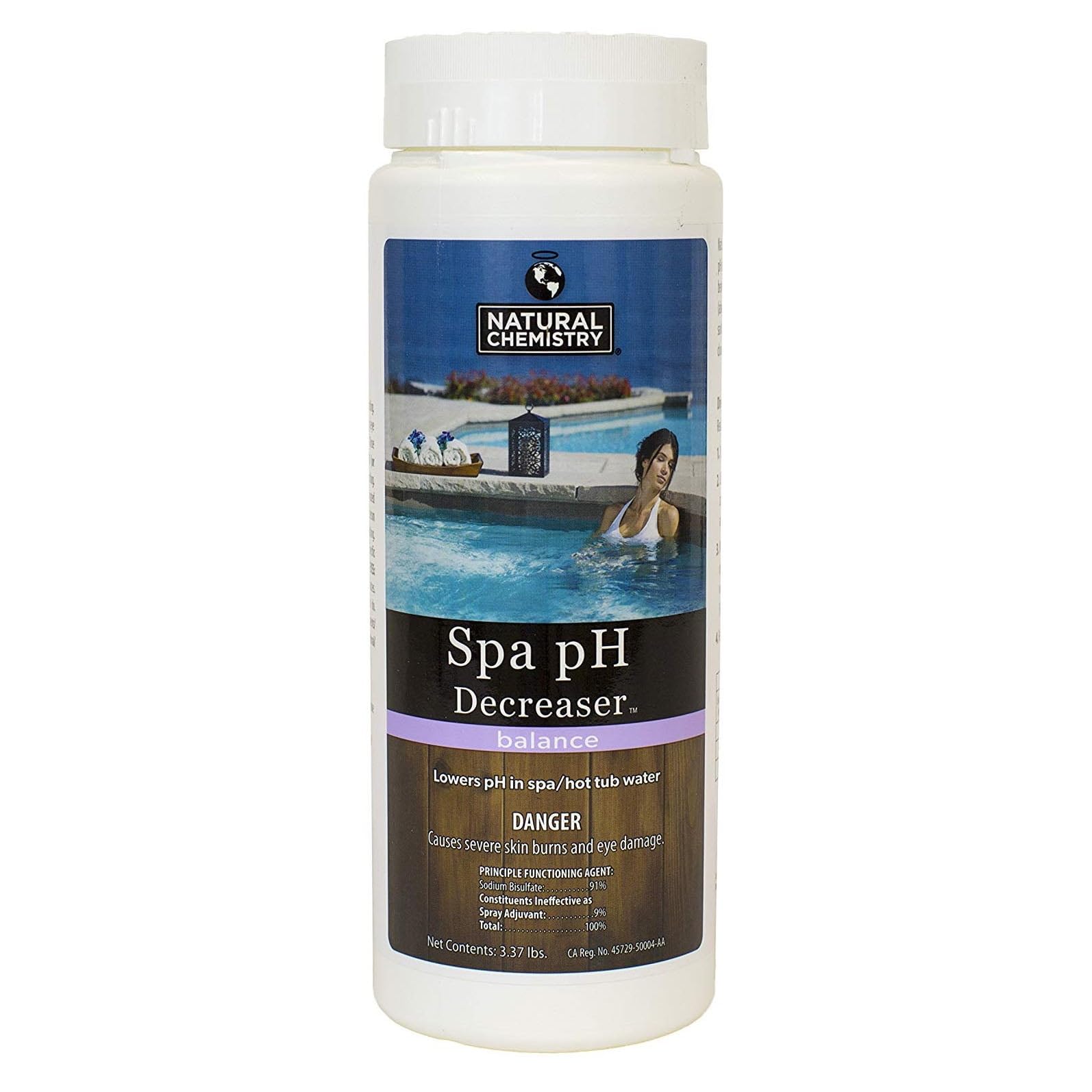 Natural Chemistry Spa pH Decreaser, 3.37 lb, Pack of 2, Lowers pH in Spa & Hot Tub Water, Prevents Scale Buildup, Cloudy Water Conditions, and Bather Discomfort